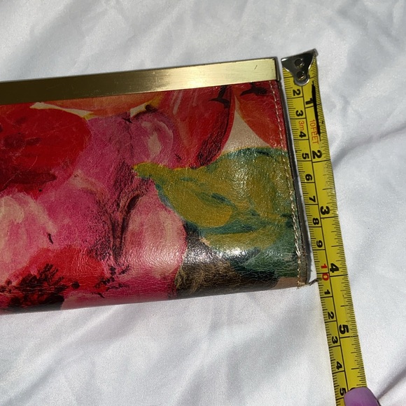 EUC Patricia Nash Cauchy Leather Frame Wallet Floral Print. - Picture 5 of 16